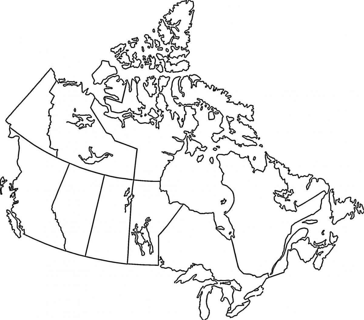 Lege kaart van Canada