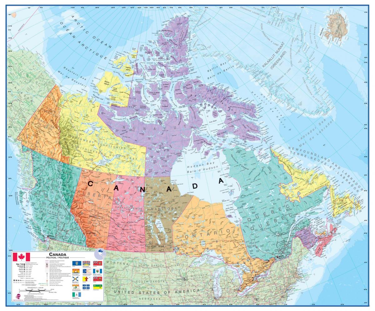 Kaart van het land Canada