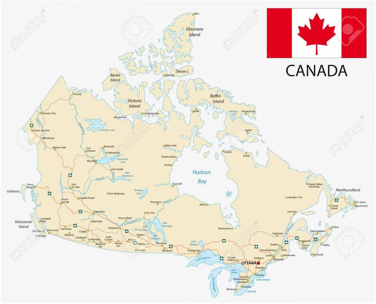 Snelwegkaart van Canada