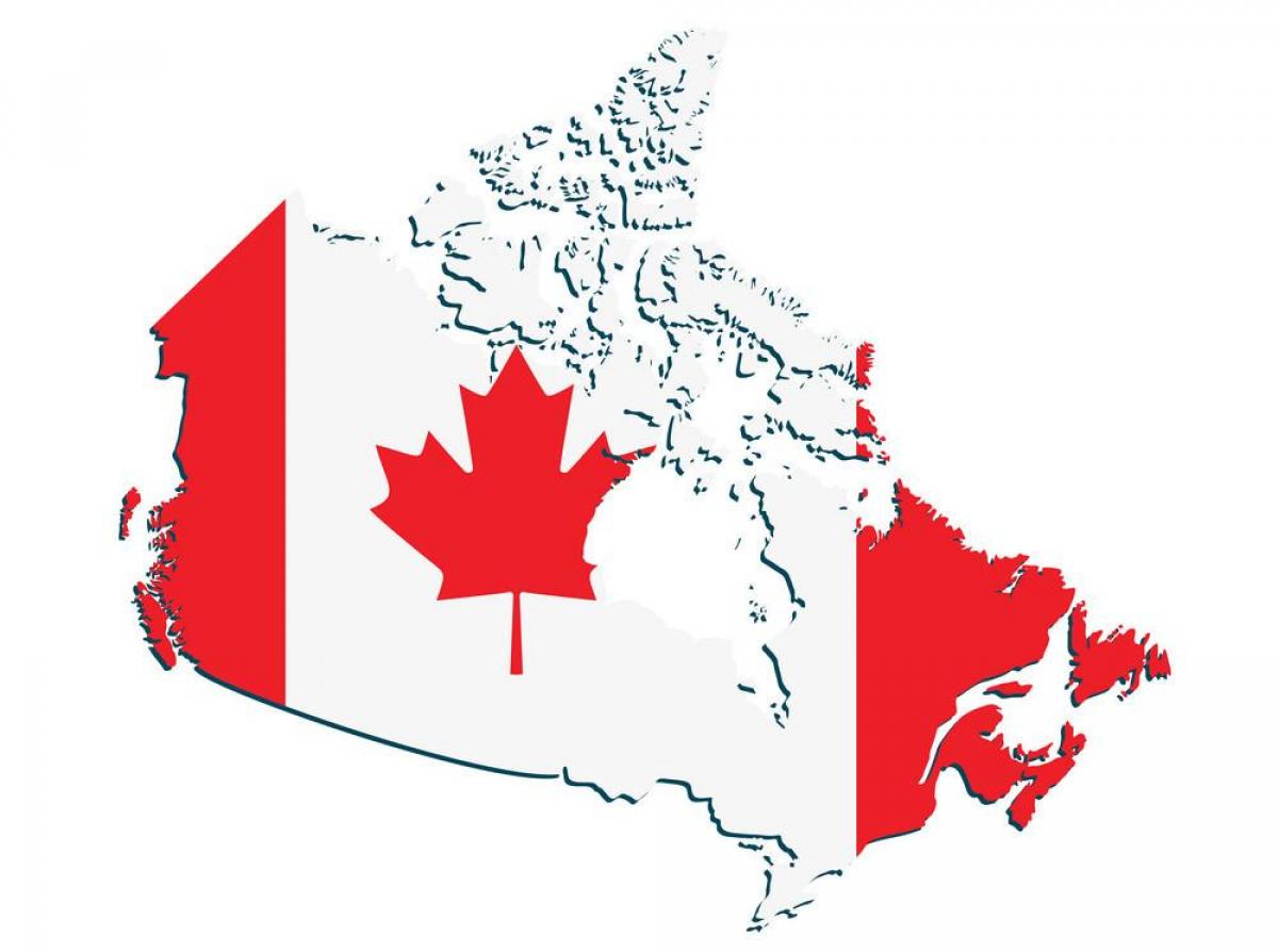 Kaart van de Canadese vlag